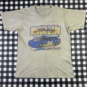 Nascar Sterling Marlin Sunoco 1989-90 Car Racing Oldsmobile Hand Dye Vintage Tee
